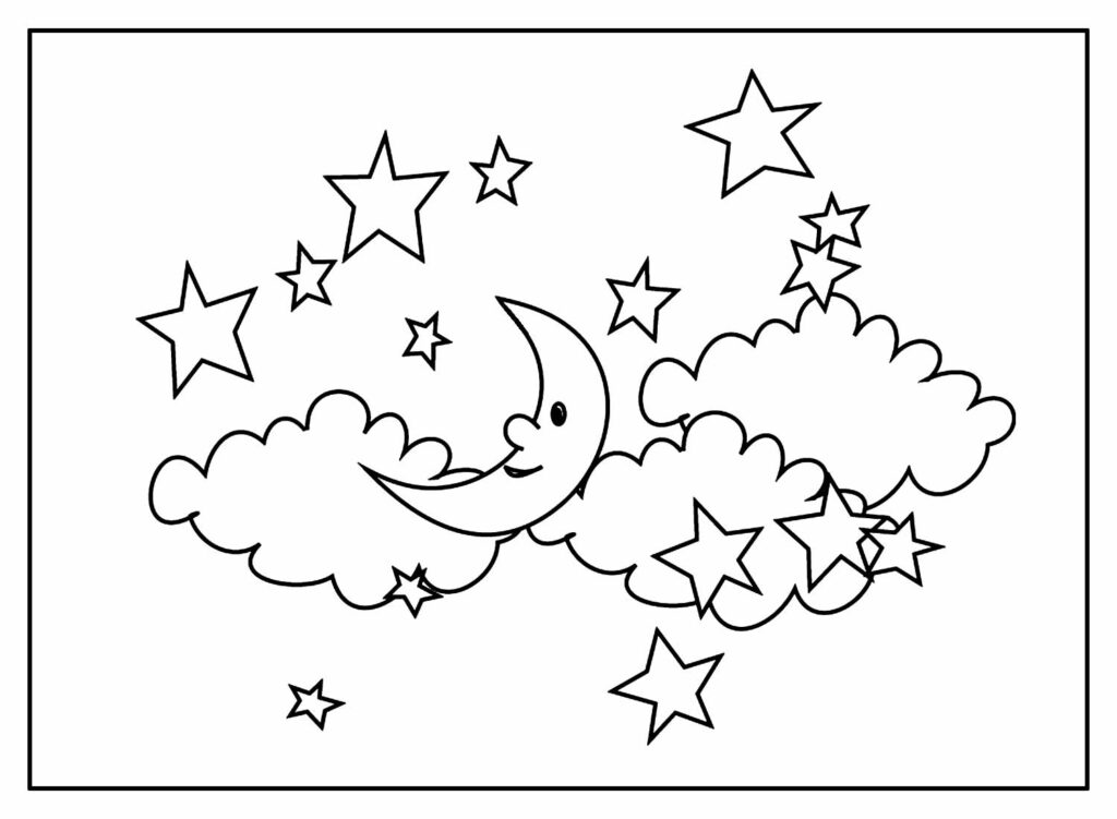 Desenho de Estrelas para pintar