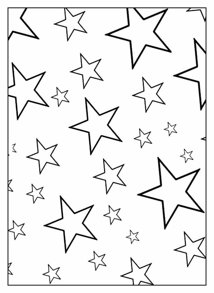 Desenho de Estrelas para colorir