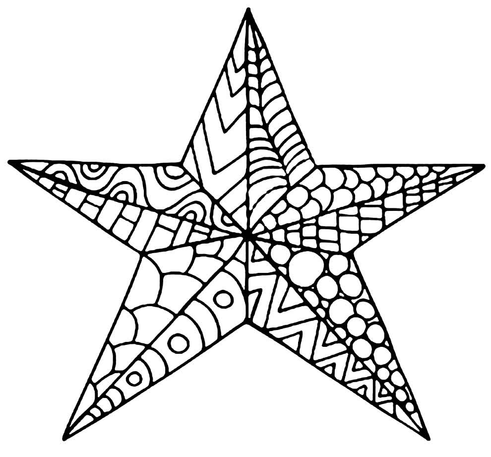 Desenho Estrela para colorir e pintar