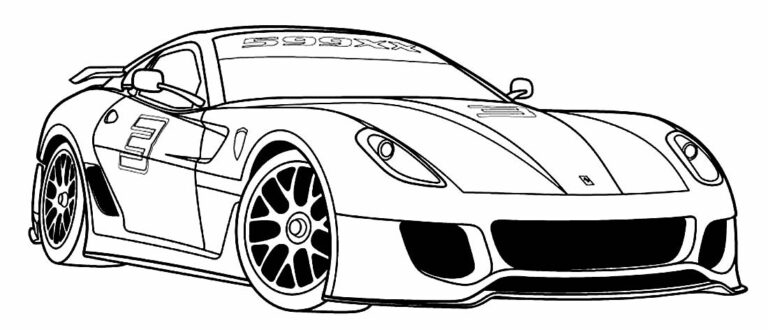 Desenhos de Ferrari para colorir - Bora Colorir