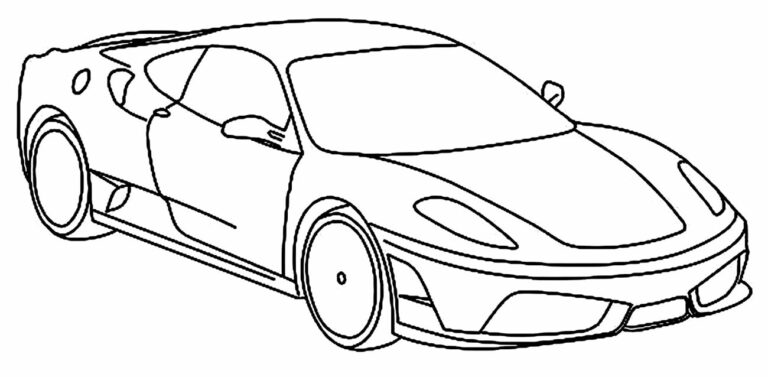 Desenhos de Ferrari para colorir - Bora Colorir