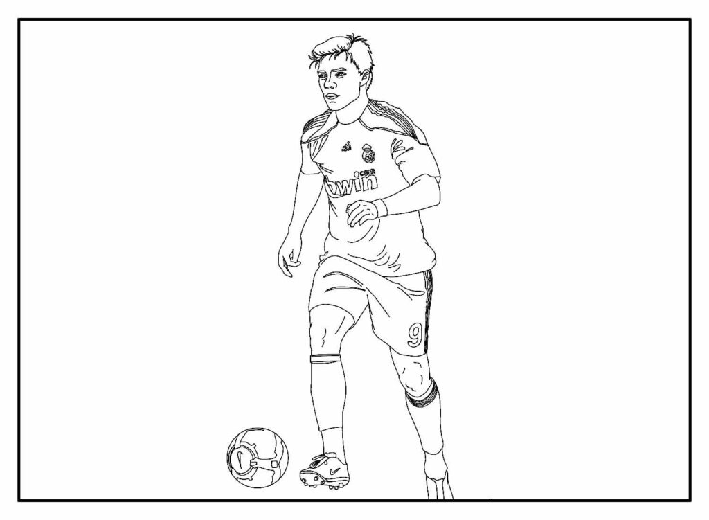 35+ Desenhos de Jogadores de Futebol para Imprimir e Colorir