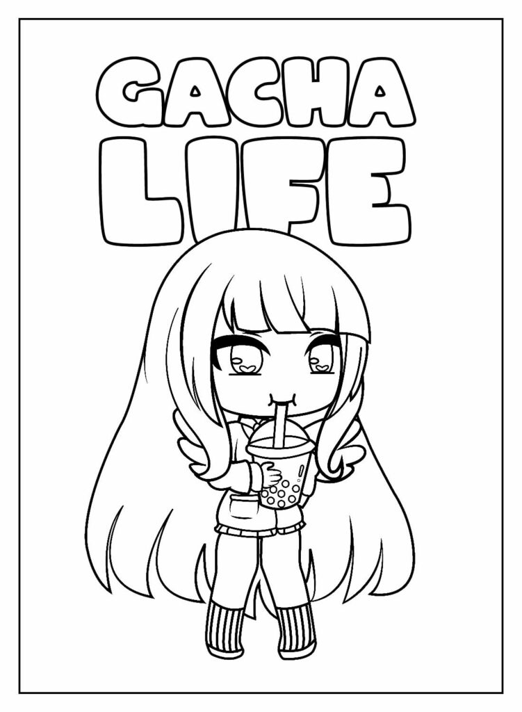 Desenhos de Gacha Life para colorir. Imprimir Grande coleção