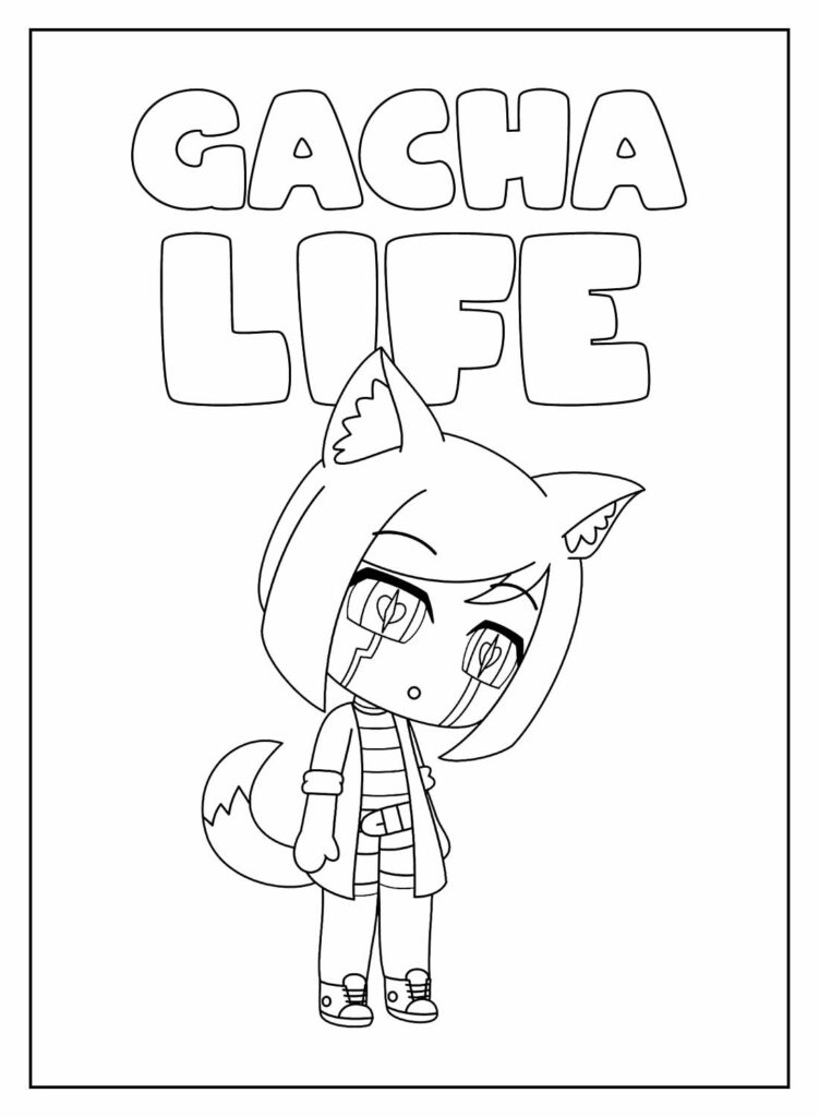 ▷ Desenhos de Gacha Life para colorir