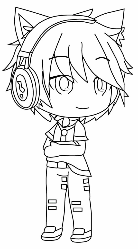 desenho para colorir gacha life