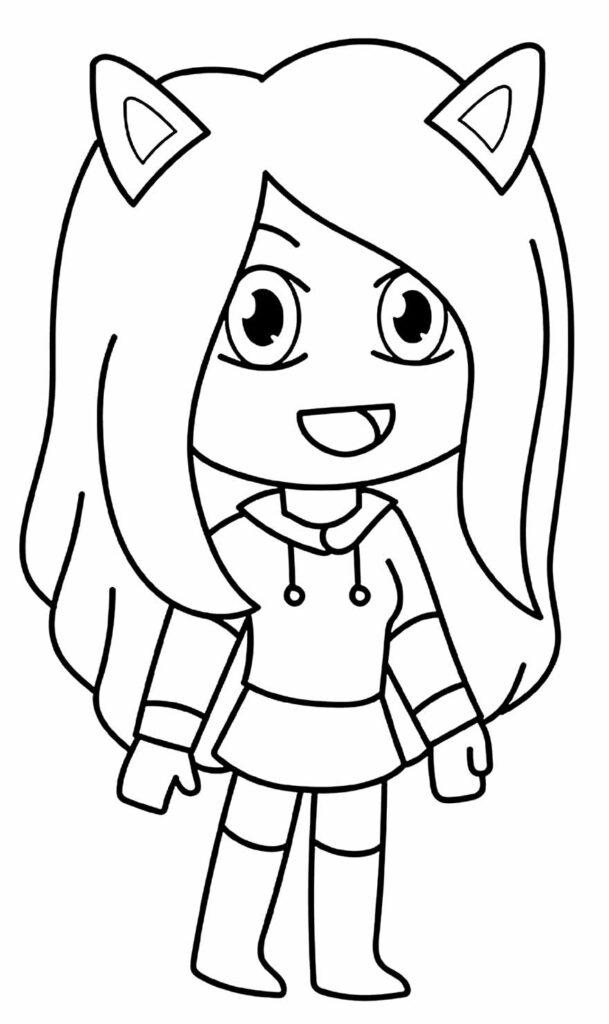 Desenhos de Gacha Life para colorir - Bora Colorir