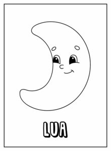 Desenhos de Lua para colorir - Bora Colorir