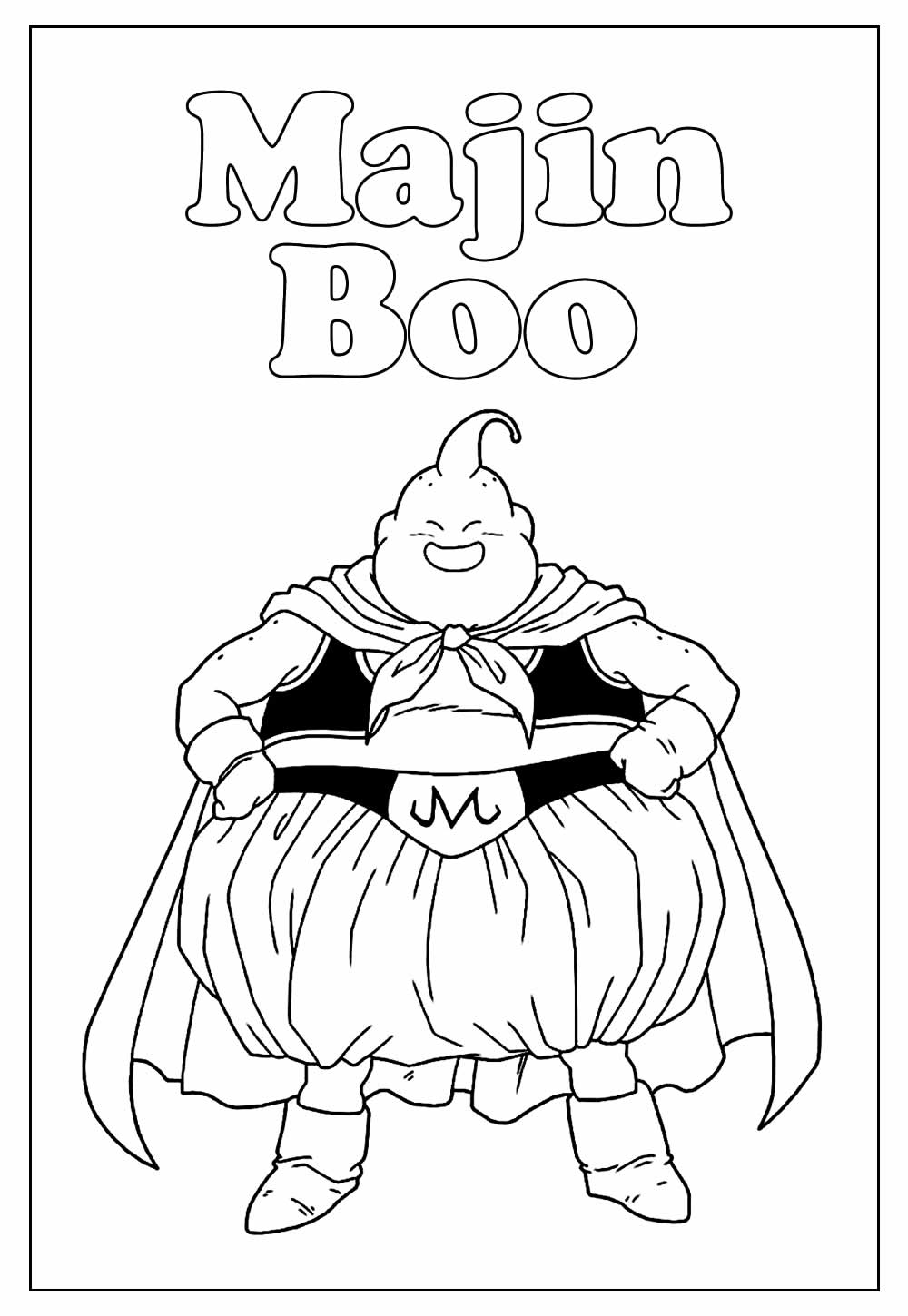 Desenhos de Majin Boo para Colorir