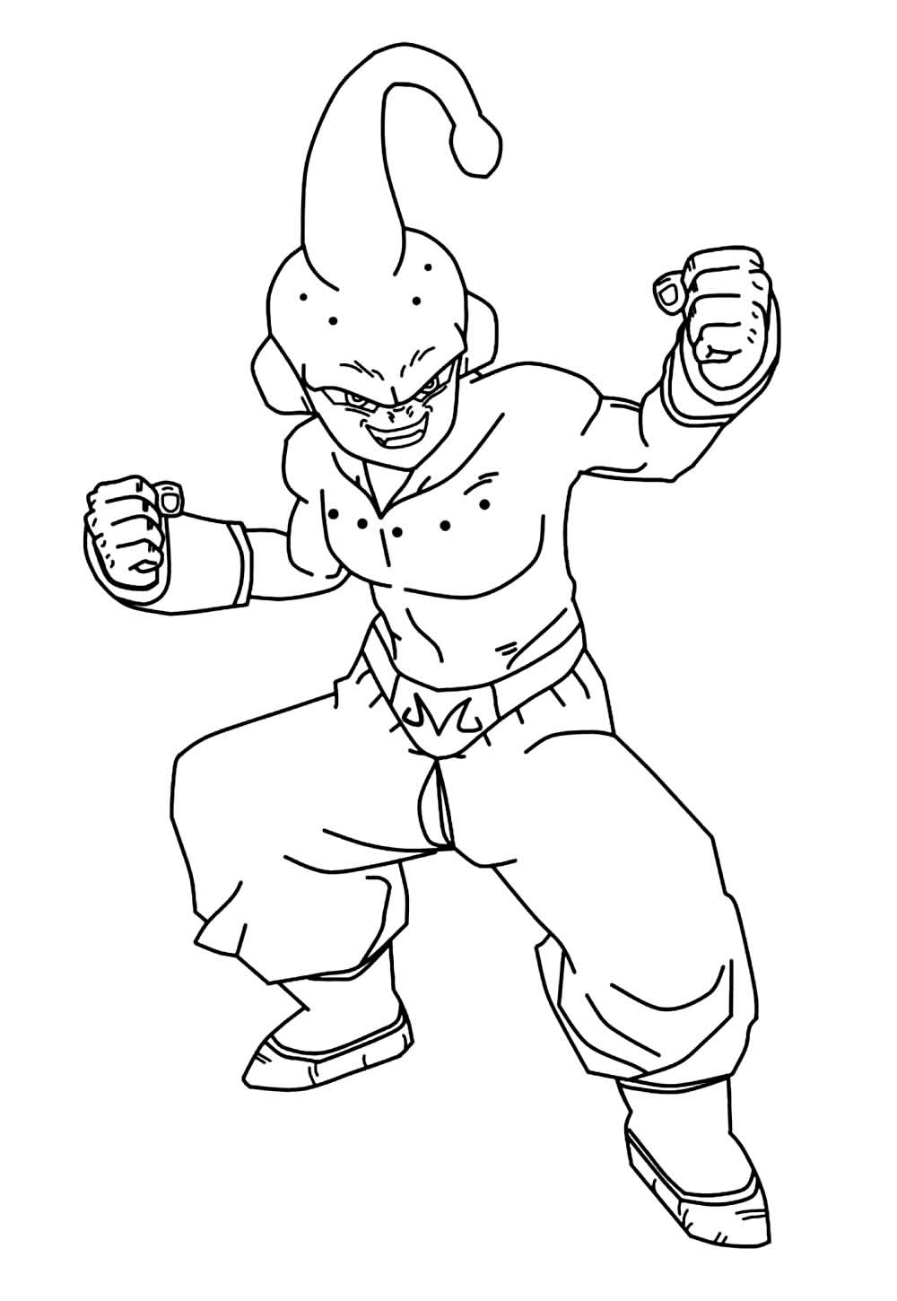 Desenhos do Majin Boo para colorir - Bora Colorir