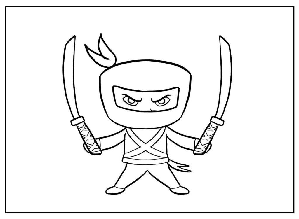 Desenho Para Colorir ninja - Imagens Grátis Para Imprimir - img 10750