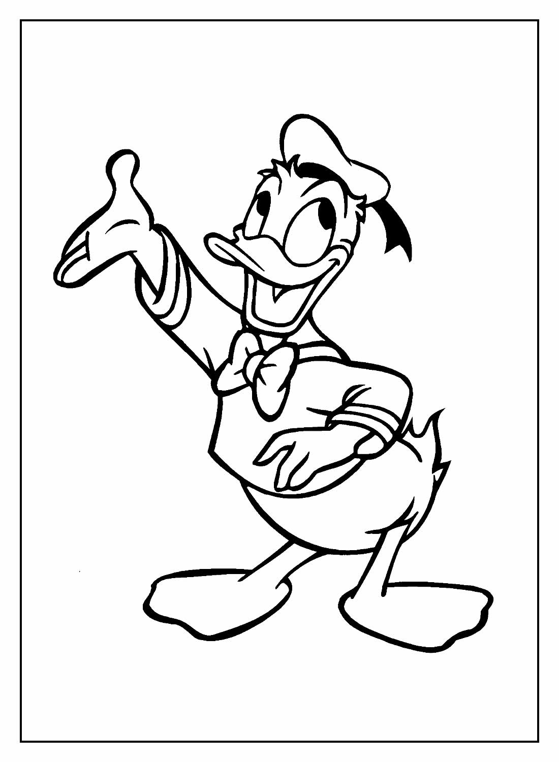 Desenhos do Pato Donald para colorir - Bora Colorir