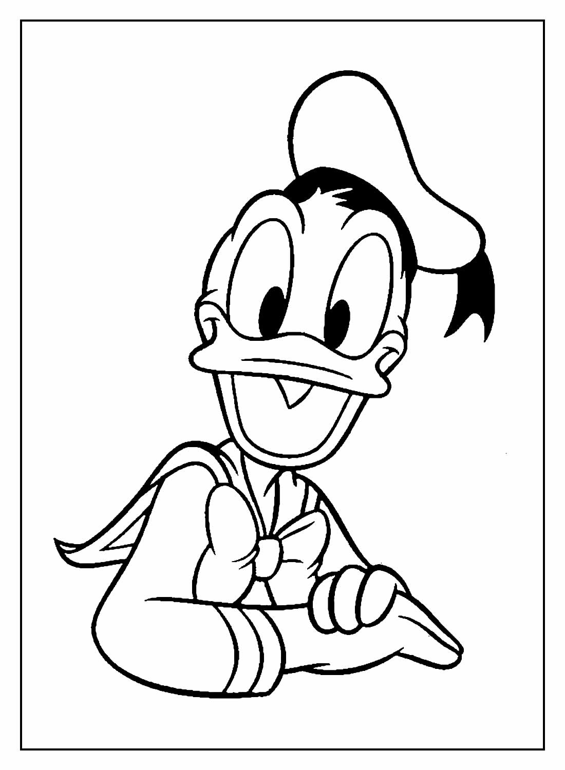 Desenhos do Pato Donald para colorir - Bora Colorir