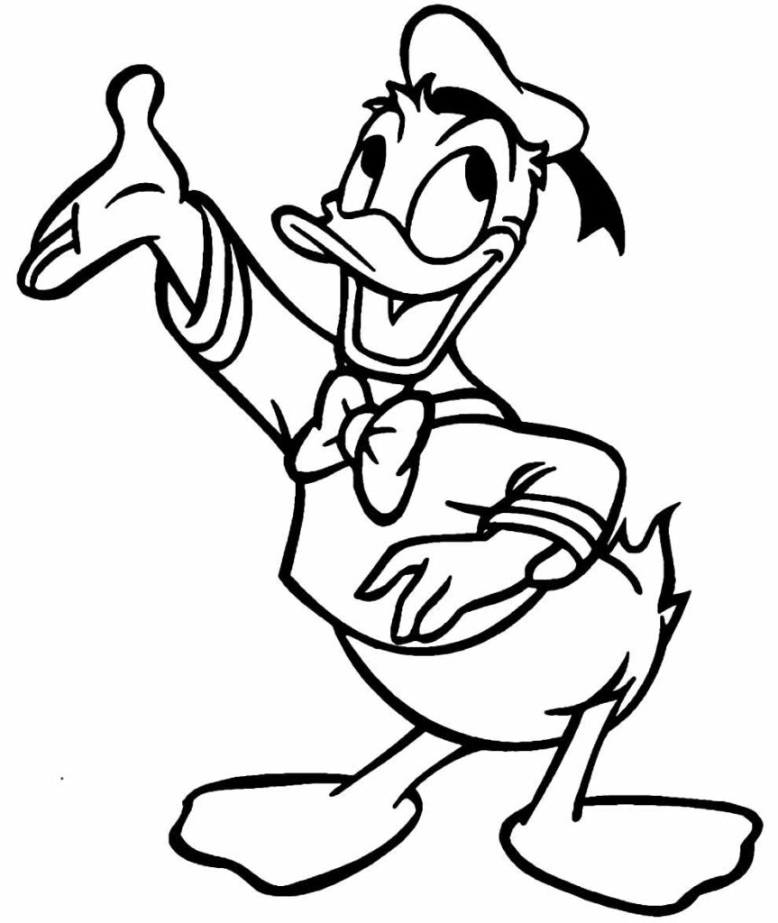 Desenhos do Pato Donald para colorir - Bora Colorir