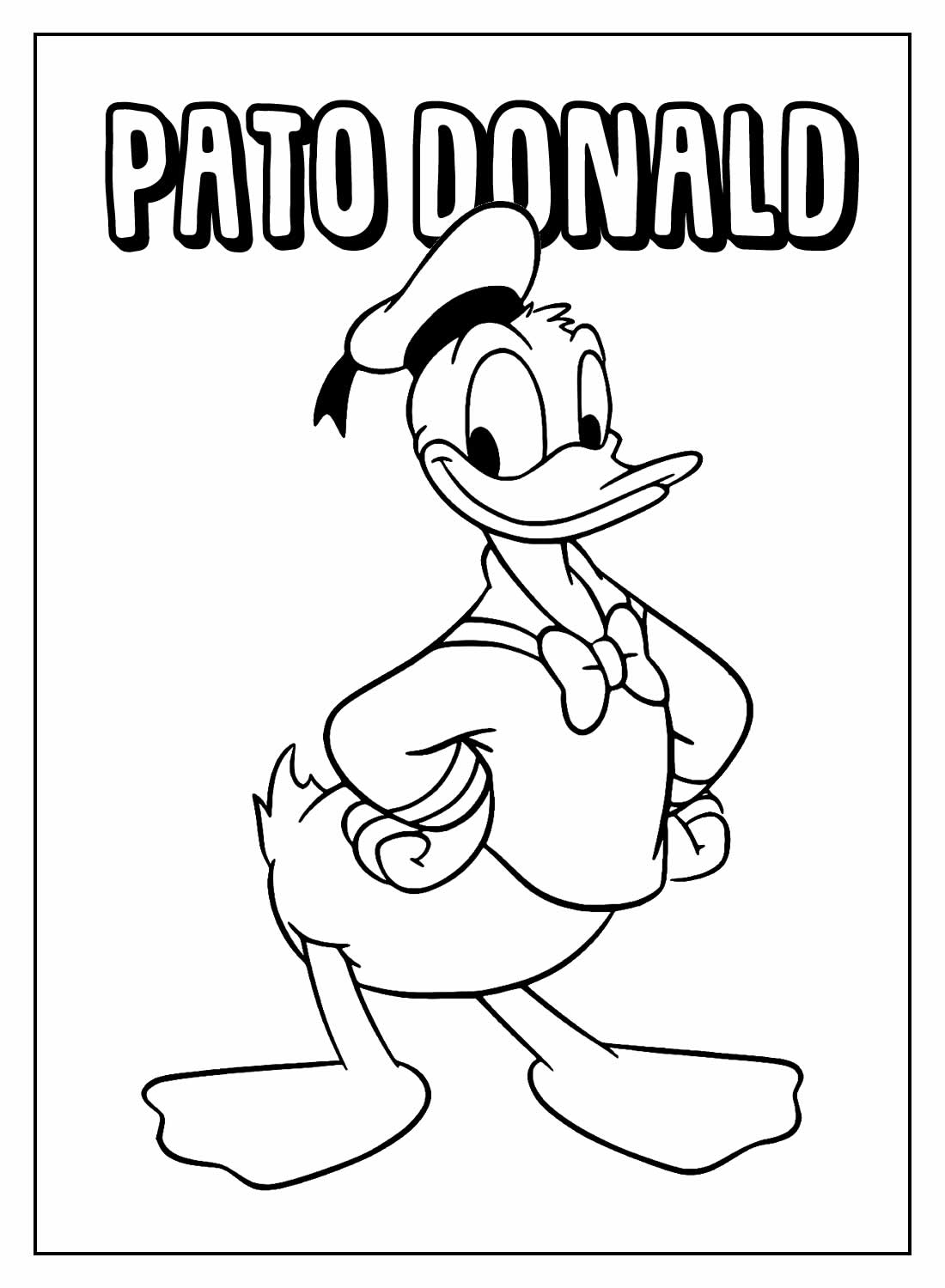 Desenhos do Pato Donald para colorir - Bora Colorir