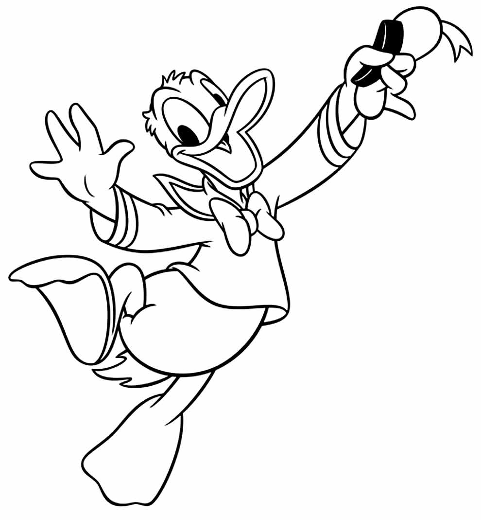 Desenhos do Pato Donald para colorir - Bora Colorir