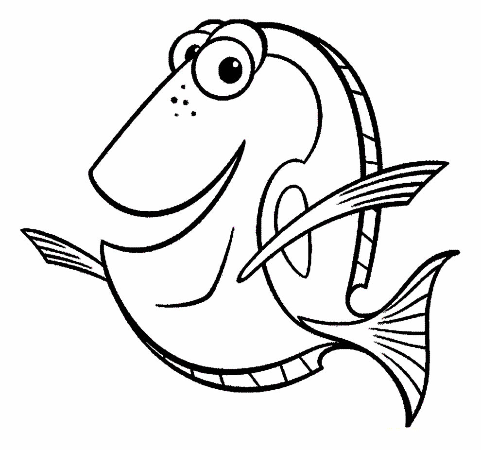 Desenho para pintar Procurando Nemo - Dory