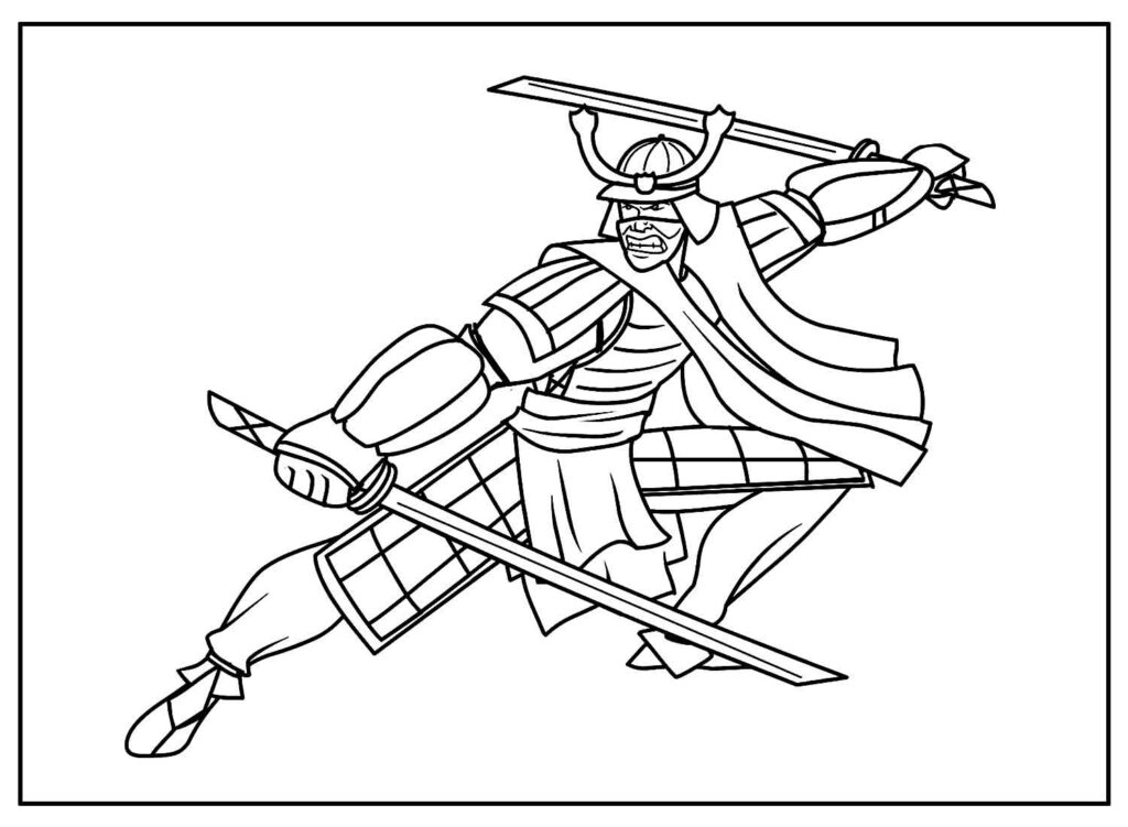 Desenhos Samurai Colorir