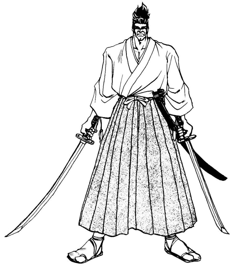 Pintar desenho de Samurai