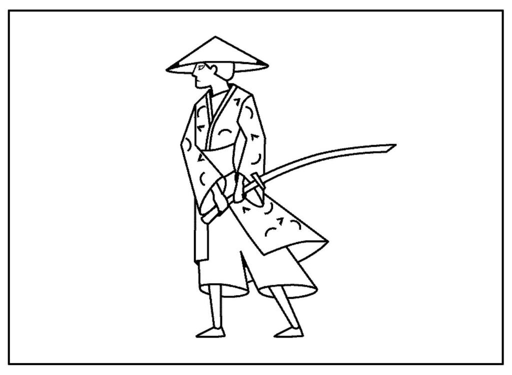 Desenhos de Samurai para colorir