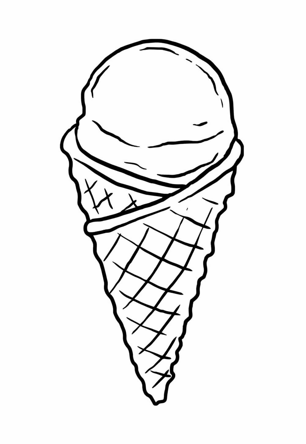 Desenho para colorir - Sorvete