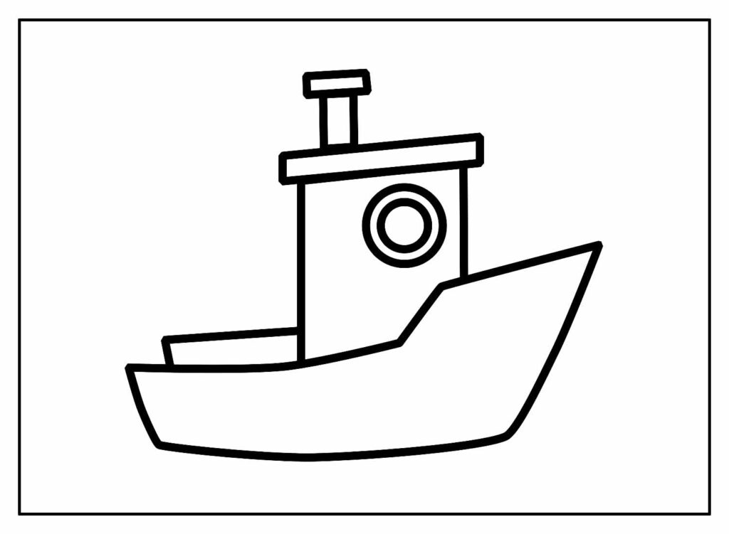 Desenho de Navio Colorir