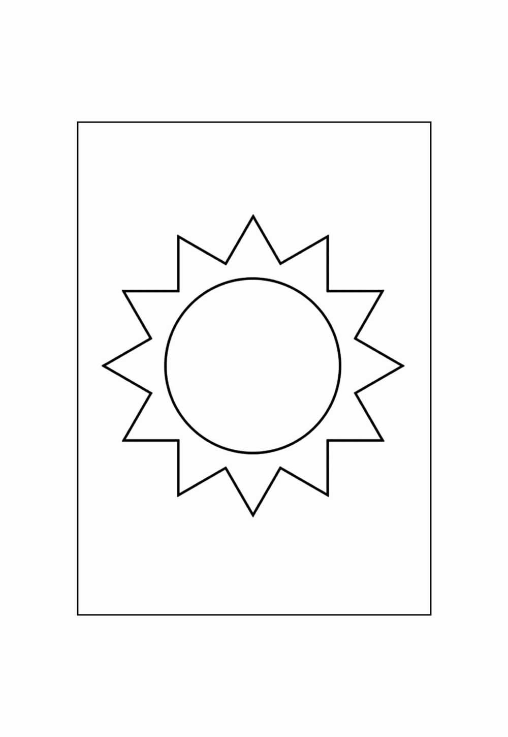 Desenho para pintar - Sol