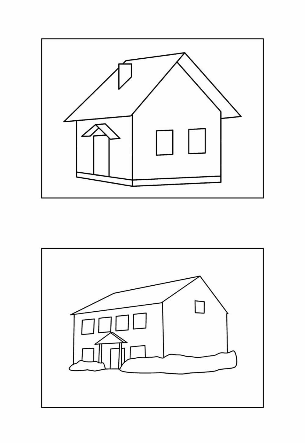 Desenho para colorir - Casa