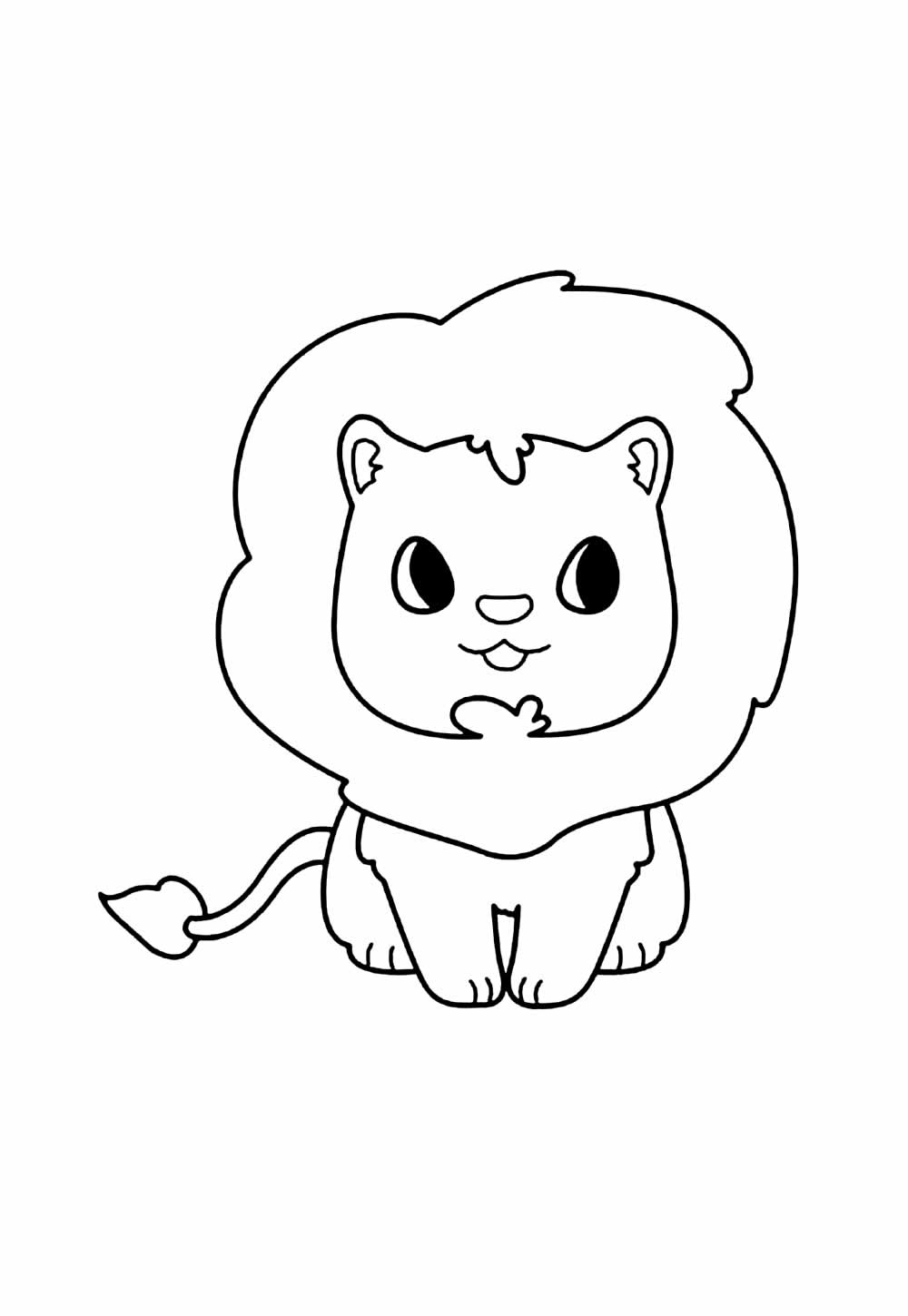 Desenho Fácil para colorir - Leão