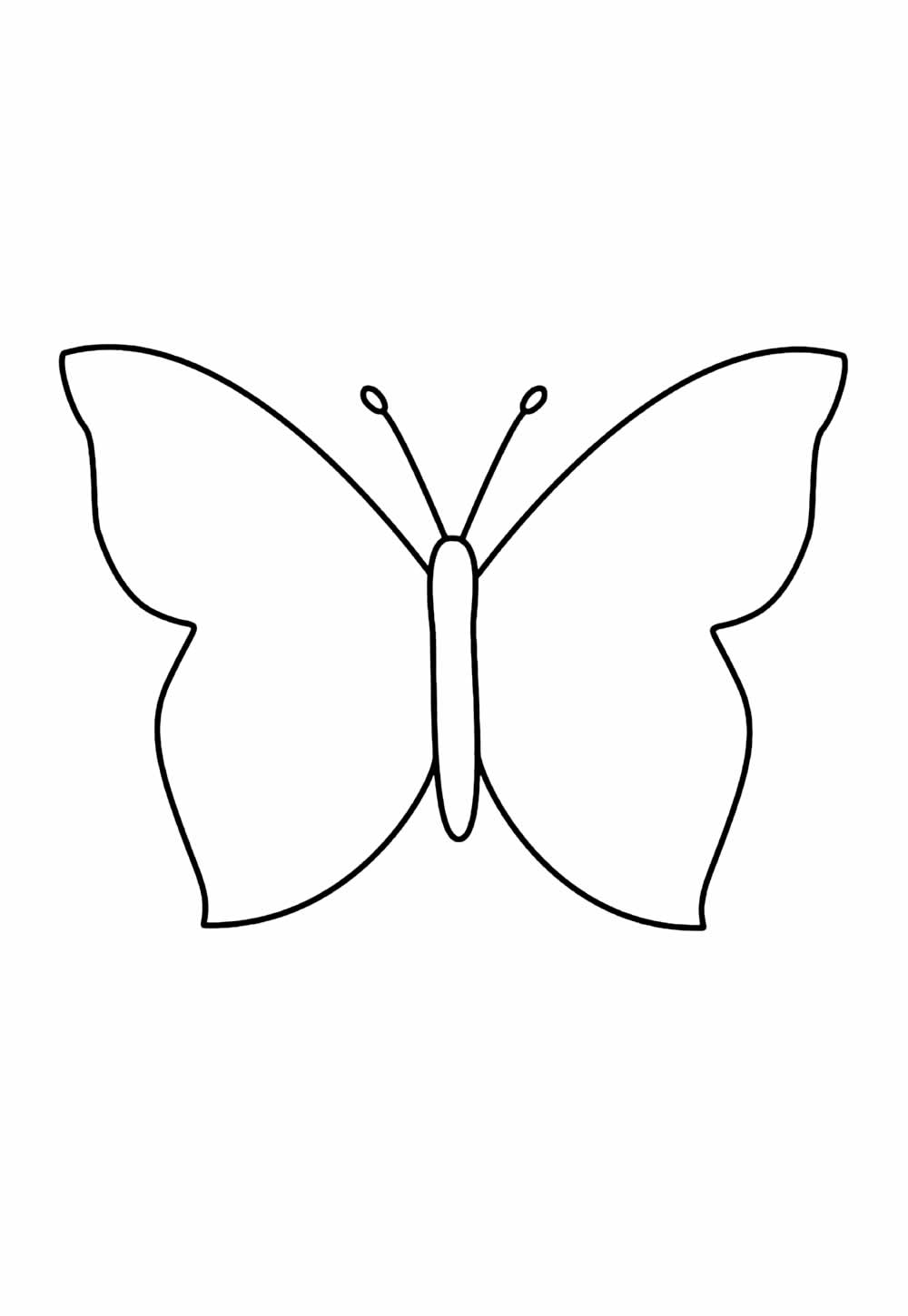 Desenho Fácil para colorir - Borboleta