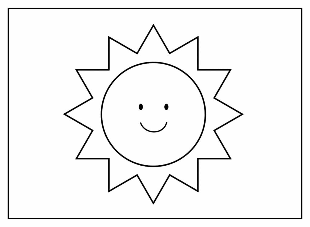 Desenho de Sol para colorir