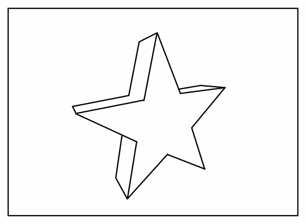 Desenho Fácil de Estrela para colorir