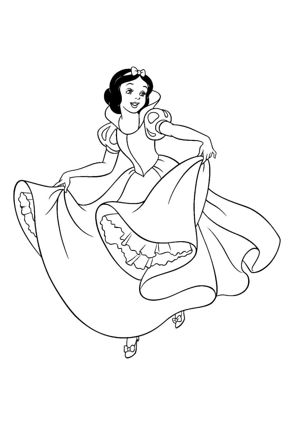 Desenhos da Branca de Neve para colorir