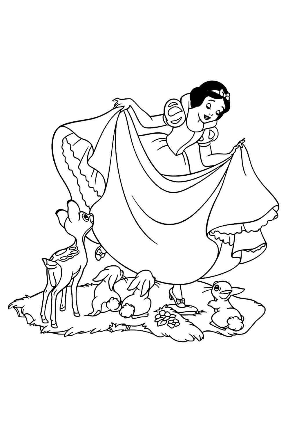 Branca de Neve para colorir