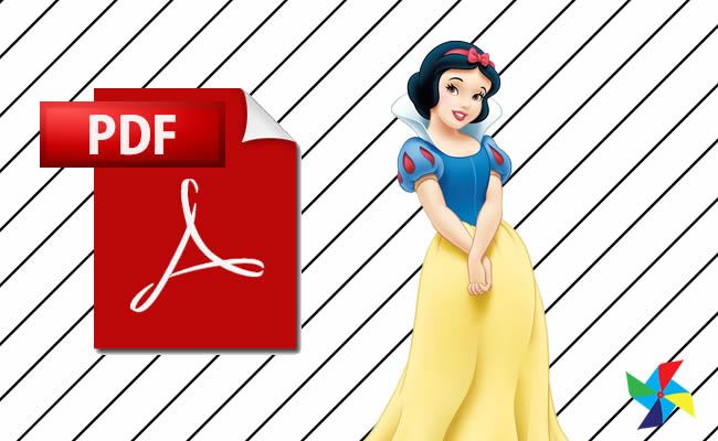 Desenhos da Branca de Neve para colorir em PDF