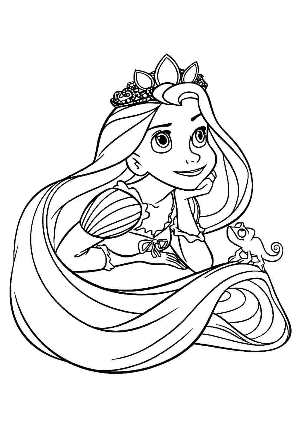 Desenhos de Rapunzel para colorir