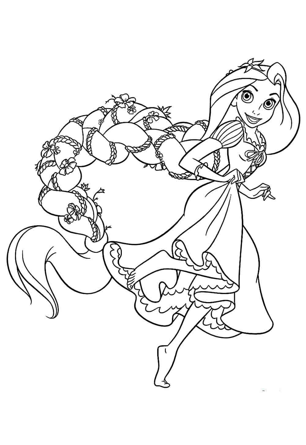 Imprimir Desenho Rapunzel Colorir