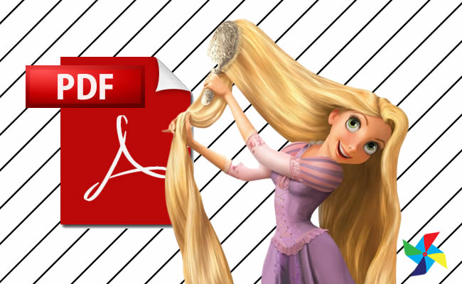 Desenhos da Rapunzel para colorir em PDF