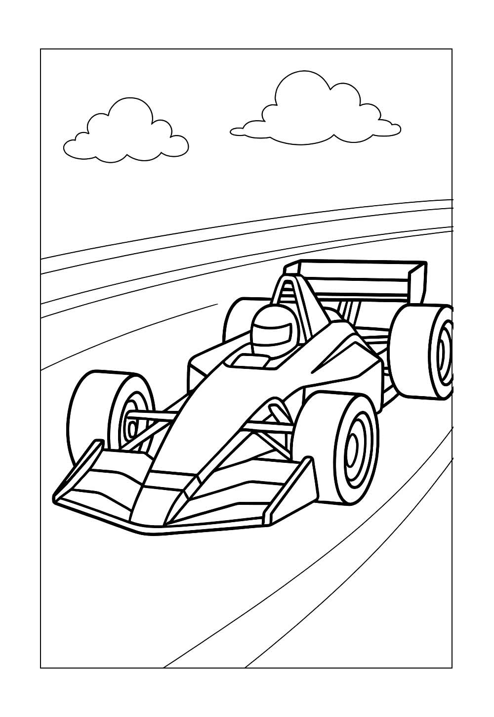 Desenhos de Carro de Corrida para pintar