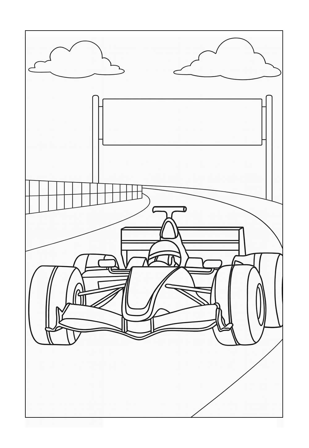 Carro de Corrida para colorir