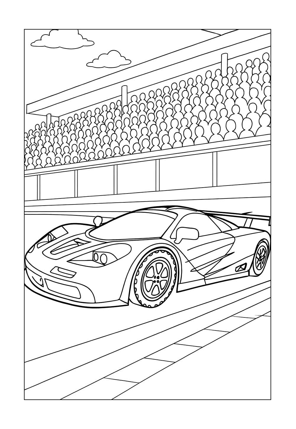 Desenhos Carro de Corrida Colorir
