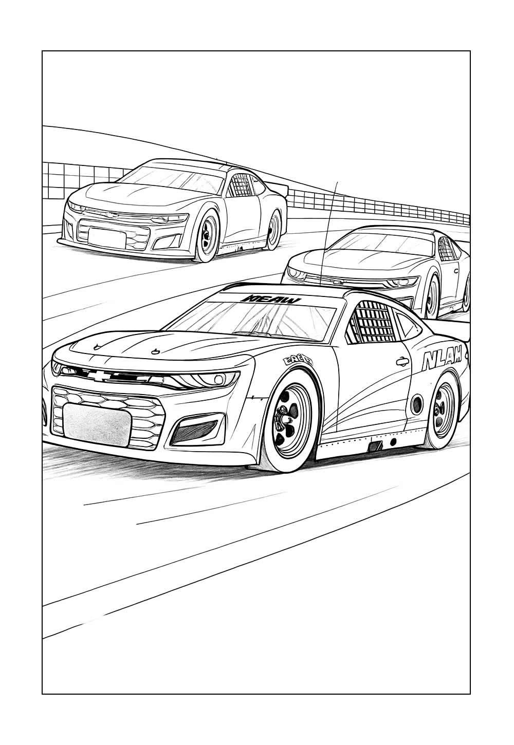 Desenhos Carro de Corrida Pintar