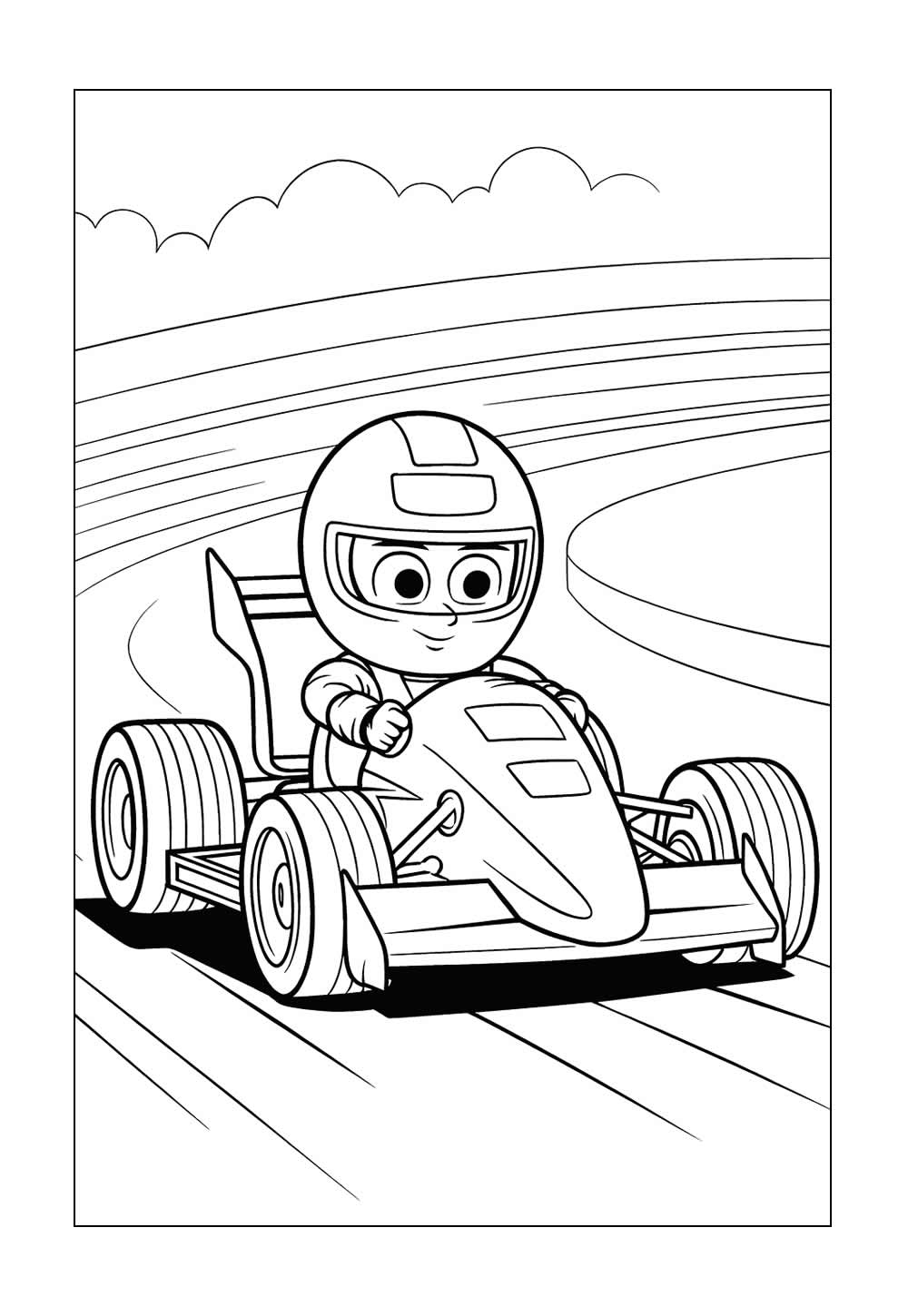 Desenhos Carro de Corrida Imprimir