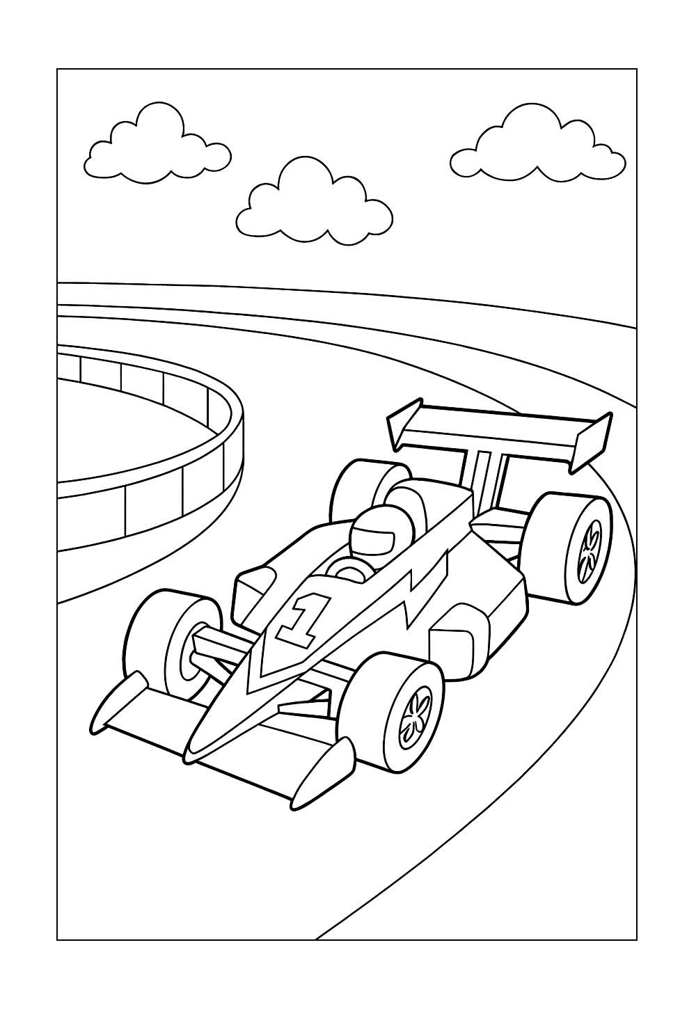 Desenhos de Carro de Corrida
