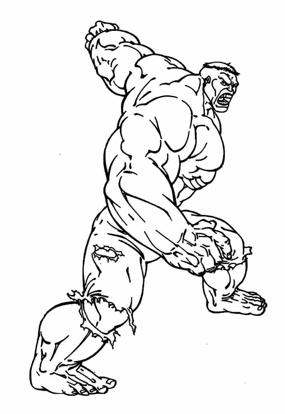 Imagem do Hulk para colorir