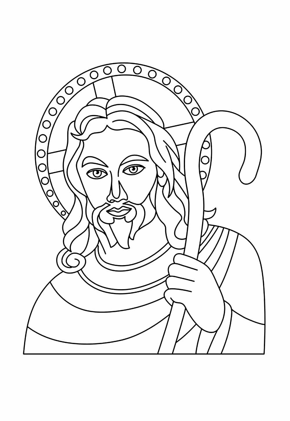 Desenho de Jesus Cristo para imprimir e pintar