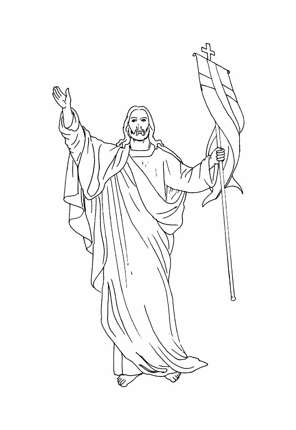 Desenho de Jesus Cristo para colorir