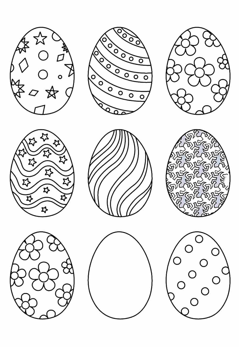 Desenhos de Ovos para colorir