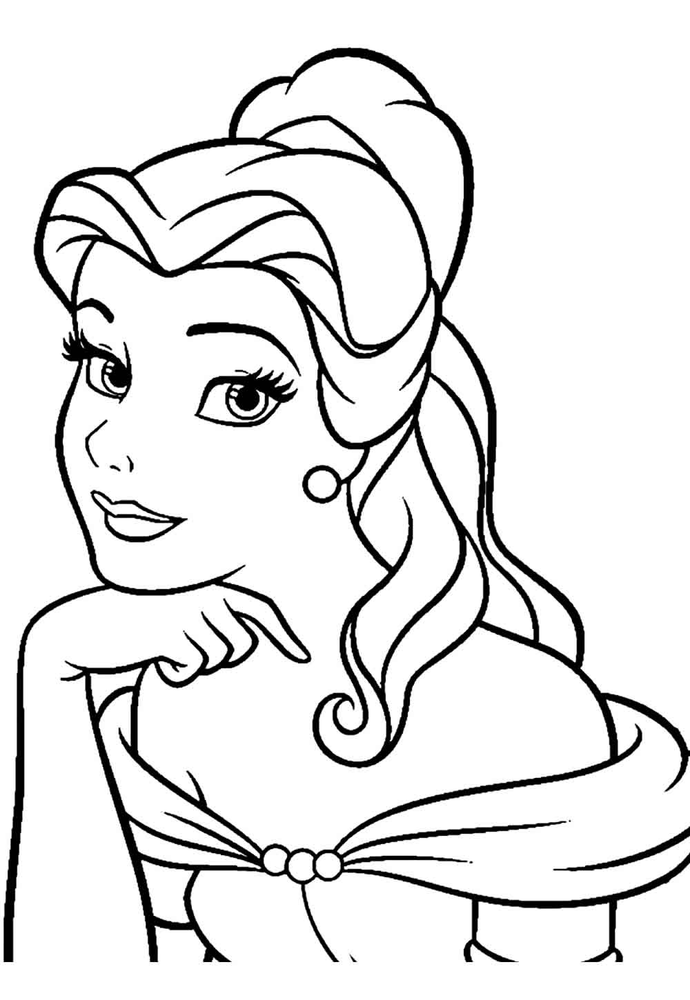 Desenho de Princesa para pintar