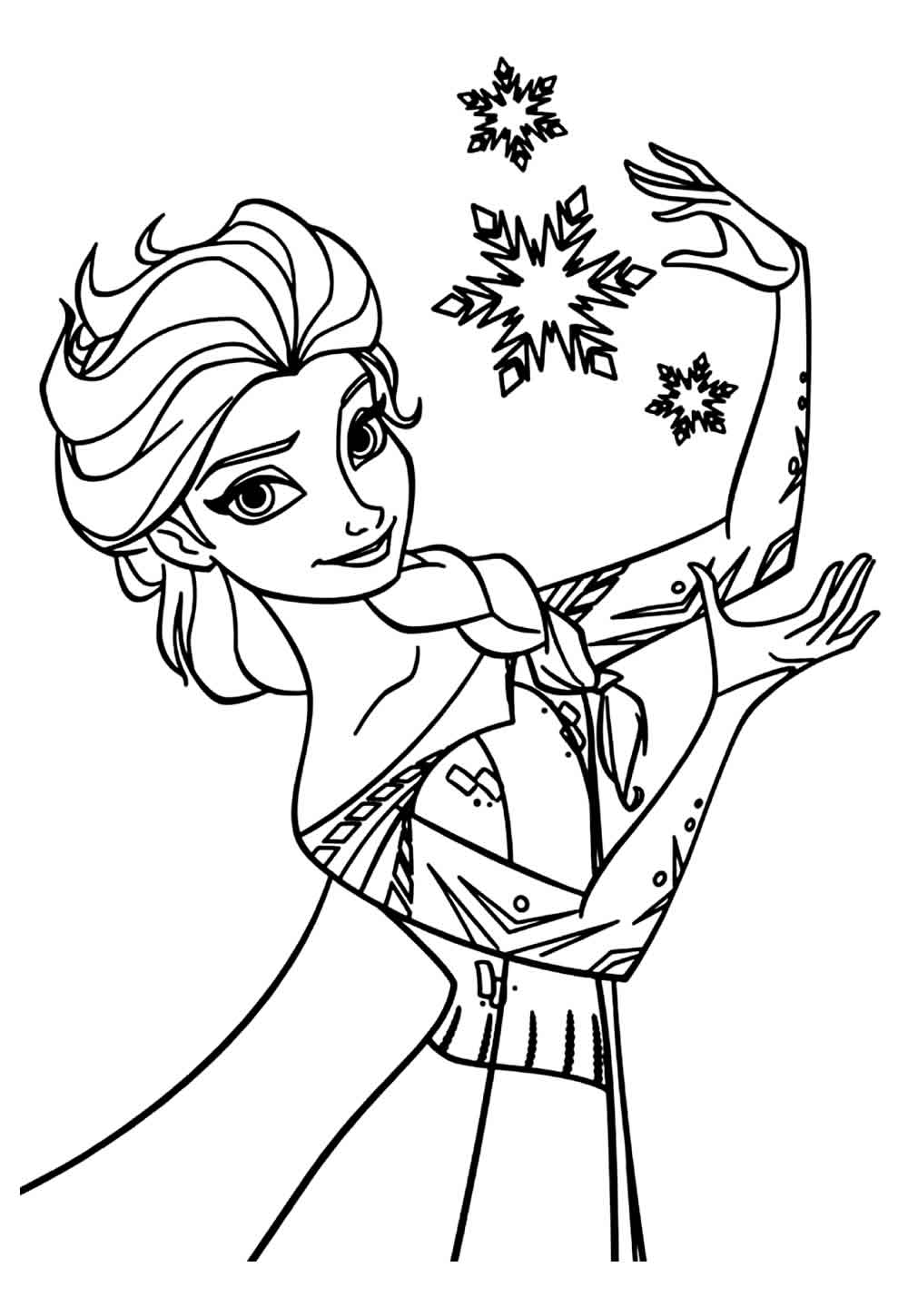 Desenho da Princesa Elsa para colorir