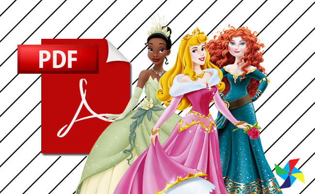 Desenhos das Princesas Disney em PDF